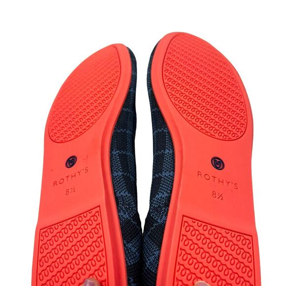 Rothy’s‎ The Flat Indigo Gingham Retired Women’s Size 8.5 - Picture 7 of 9